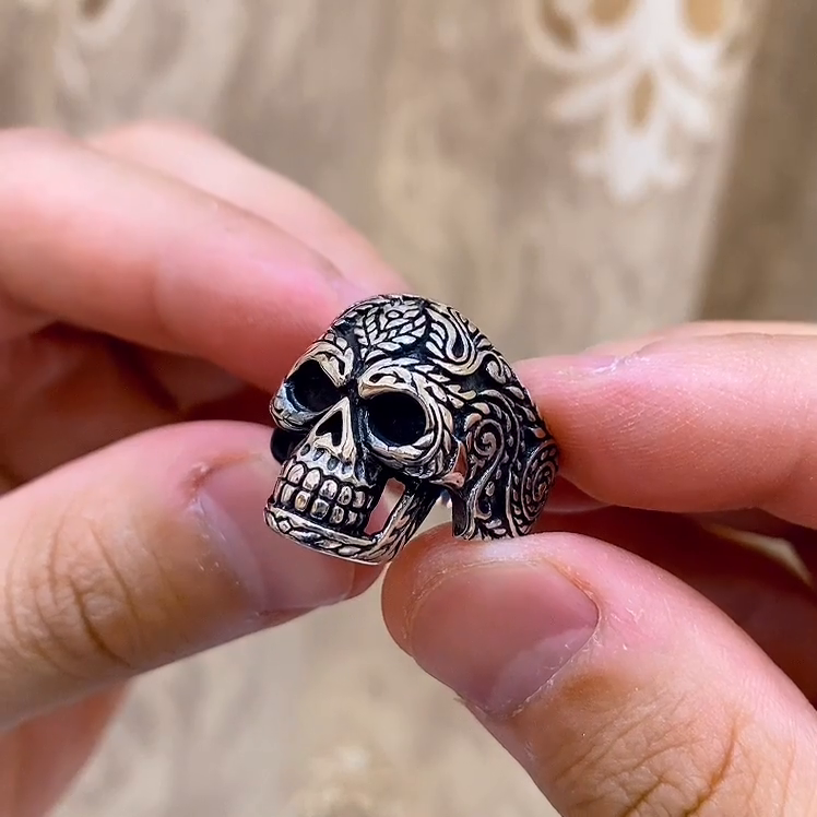 Buy skull sterling silver men's ring online