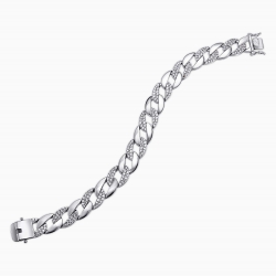 silver bracelet for men with gemstones