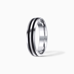 Purchase silver men's ring band online in India