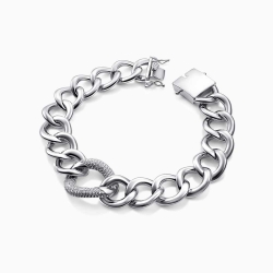 sterling silver bracelet for men with gemstones