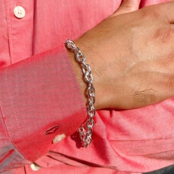 sterling silver men's bracelets 
