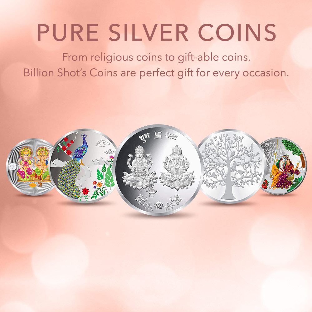 Lakshmi Ganesha 999 Pure Silver Coin 10 gm : Gift/Send Diwali Gifts Online  J11148803 |IGP.com