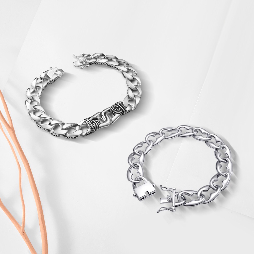 20 Mens Bracelets Silver by menjewell.com ideas | silver bracelet designs,  mens bracelet silver, mens silver bracelet designs